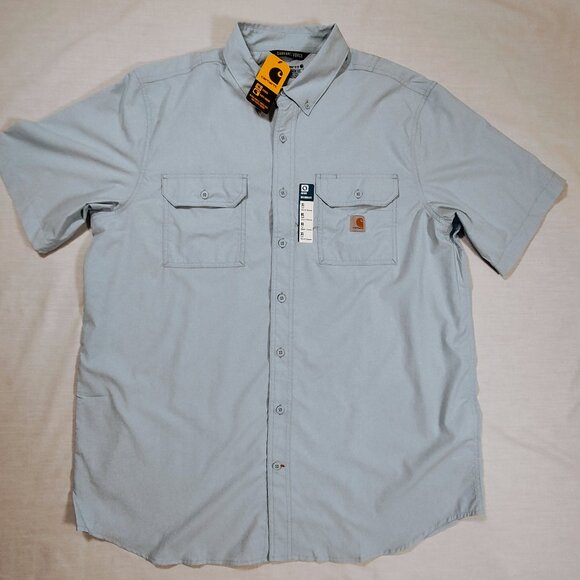 Carhartt Force Men's XL Relax Fit Short Sleeve Button-Down Shirt NWT - Picture 2 of 10
